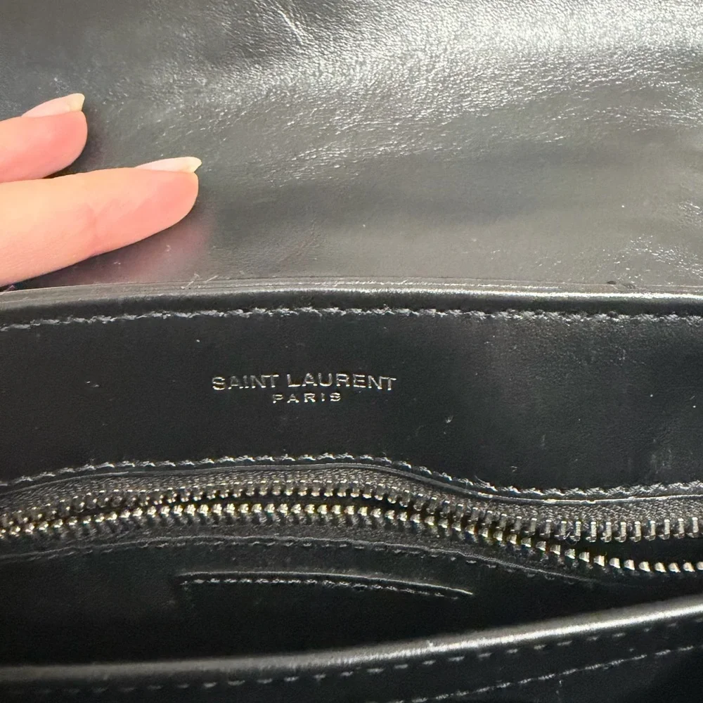 SAINT LAURENT Toy Loulou Calfskin Y Quilted Monogram Crossbody Bag - Picture 16 of 16